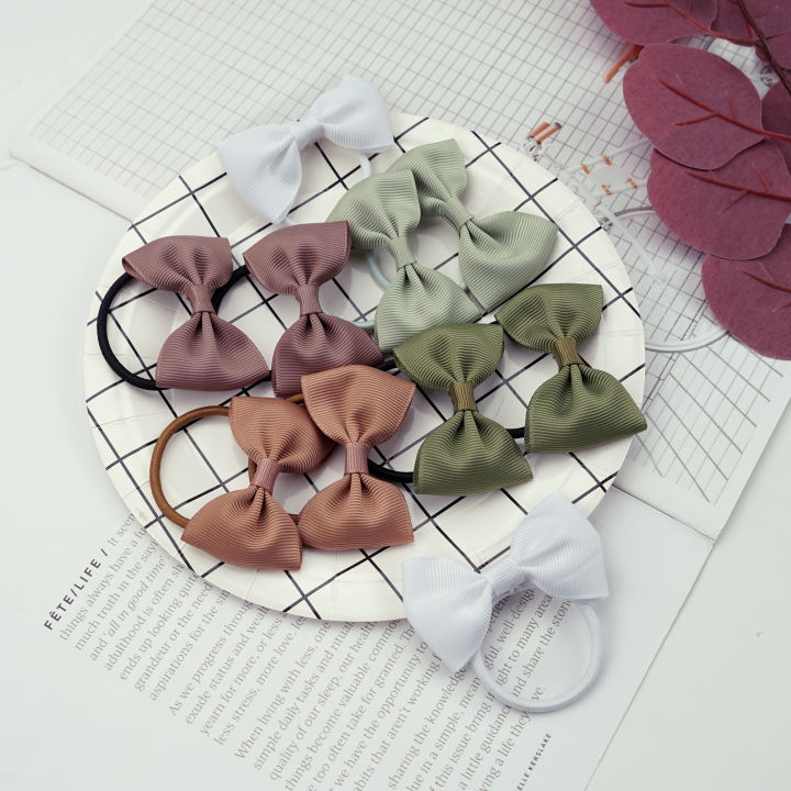 10/20/40pcs%202.75%7C%20Boutique%20Hair%20Bows%20Tie%20Baby%20Girls%20Kids%20Children%20Rubber%20Band%20Ribbon%20Hair%20bands%20-%20Image%202