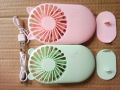 Homesteading Cute Handheld Pocket Fan Portable Korean Rechargeable USB Handy Mini Fan with Stand. 