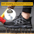 【selevn roind】 Anti-stab Safety Shoes Men Steel Toe Shoes Puncture Proof Breathable Work Safety Boots Man Construction Work Shoes Male Sneakers. 