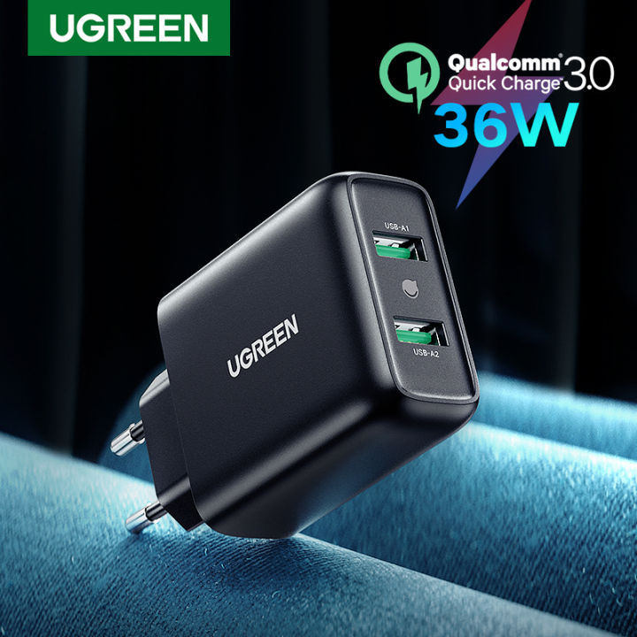 UGREEN%20Dual%20USB%20Charger%20Quick%20Charge%203.0%2036W%20Fast%20Charger%20Adapter%202%20Ports%20QC3.0%20Mobile%20Phone%20Chargers%20for%20iPhone%20Samsung%20Xiaomi%20Redmi%20Huawei%20Charger%20-%20Image%204