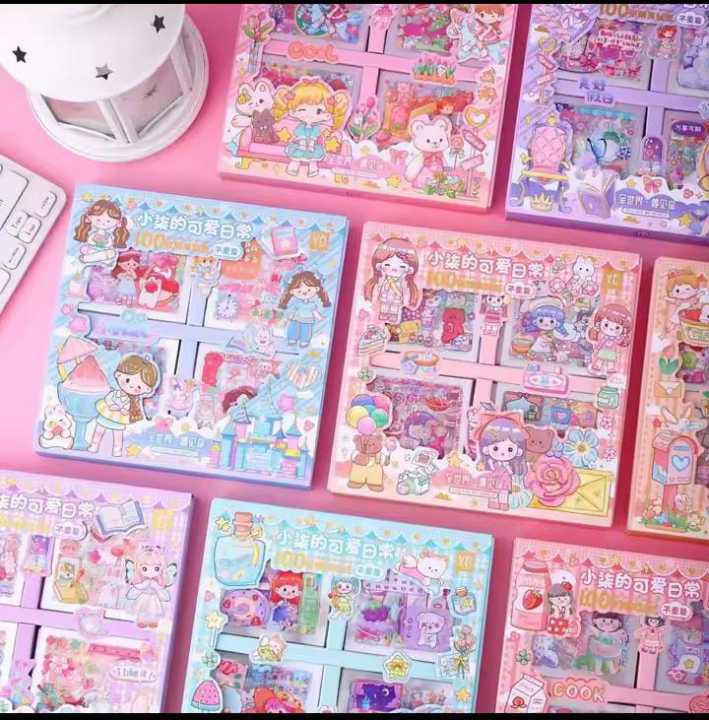 100%20Sheets%20Stickers%20Box%20Space%20Park%20Anime%20Figure%20Pattern%20Decorative%20PET%20Cartoon%20Character%20Decals%20for%20Scrapbook%20-%20Image%202