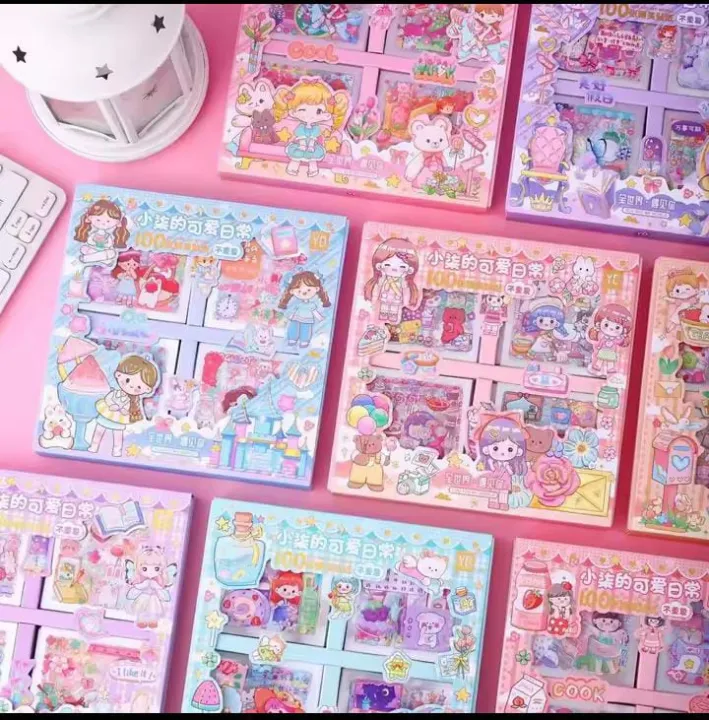 100%20Sheets%20Stickers%20Box%20Space%20Park%20Anime%20Figure%20Pattern%20Decorative%20PET%20Cartoon%20Character%20Decals%20for%20Scrapbook%20-%20Image%202
