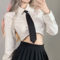 Unisex Black Simple Clip on Tie Security Tie Uniform Shirt Suit Neckties Steward Matte Funeral Lazy Neck Ties Men Women Students.