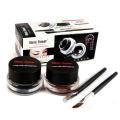 Music Flower Gel Black + Brown 2-color Gel Eyeliner Smudge- Proof & Water Proof Eye Liner. 