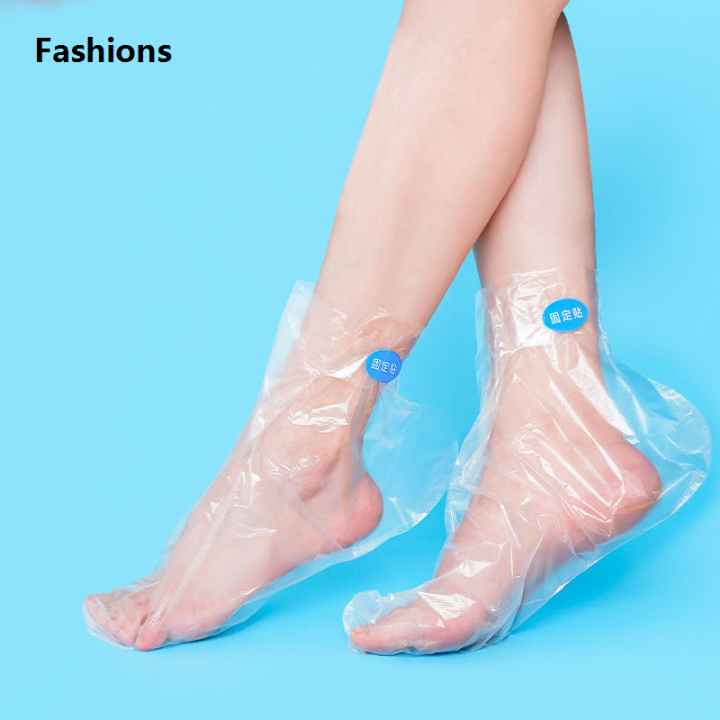 Fashions 100PCS Transprent Disposable Foot Bags Bath Liner Detox SPA Wax Covers Foot Care Tools Paraffin Bath Gloves Socks Hand Care Tool