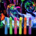 Face Paint Fluorescent Crayon Non-irritation Vibrant Color Makeup Painting Face Body Paint Glow Stick In The Dark Party Supplies.