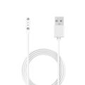 2 Pin Strong Magnetic Charge Cable USB Charging Line Cord Rope Black White Color Compatible with Smart Watches Universal. 
