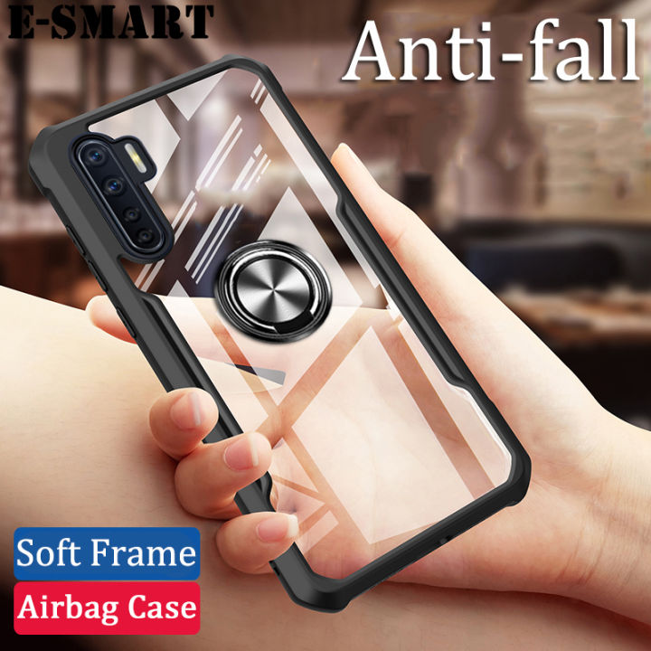 Phone%20Case%20OPPO%20F15%20Back%20Cover%20Magnetic%20Transparent%20Clear%20Armor%20Ring%20Shockproof%20Back%20Cover%20for%20OPPO%20F15%20Case%20-%20Image%202