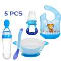 5pcs/Set Baby Feeding Set BPA Free Complete meal set.