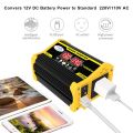 4000W Power Inverter Portable Car Inverter DC12V to AC110/220V Transformer Dual USB LED Display Auto Inverters Car Accessories. 