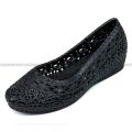 Pump shoe for women | HIR-57 | Black Wedged peep toe sandal for girls Heel shoe for women shoe for girls. 