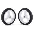 34mm White - ZJ327 D-Axis Tracking Rubber Wheel Pair. 