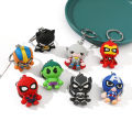Cute Marvel Superhero The Avengers Keychains Creative Pendant Key Holder Fashion Accessories.