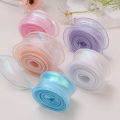 Transparant Chiffon Ribbon Organza Satin Ribbons For Gift Wrapping Decoration Wedding Bouquets Wreath Sewing Supplies 1Roll. 