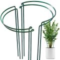 20 Pcs Plant Support Stakes Ring Cage Metal Garden Plant Stake Green Half Round Plant Support Ring Large Plant Supports.