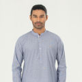 Masculine  Printed Casual Panjabi - Grey. 