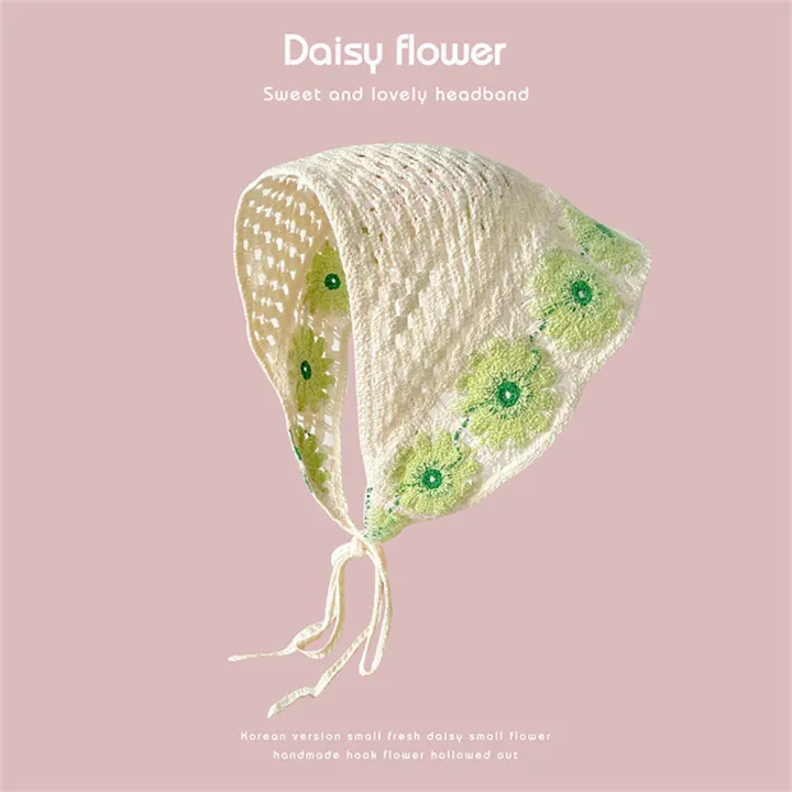 Sweet%20Crochet%20headband%20Charming%20Strap%20Hollow%20Triangle%20headband%20Headscarf%20Knitted%20hair%20scarf%20for%20Fashion%20accessory%20Daily%20wear%20Spring/summer%20accessory%20Gift%20for%20girls%20Hair%20styling%20tool%20-%20Image%203