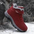 Winter Men Boots Plush Leather Waterproof Sneakers Climbing Shoes Unisex Men Women Outdoor Non-slip Warm Hiking Ankle Boot BunnyGarden.