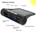 Tyre Pressure Monitoring System Universal Solar TPMS Car Accessories Digital LCD Display with 4 External Sensors. 