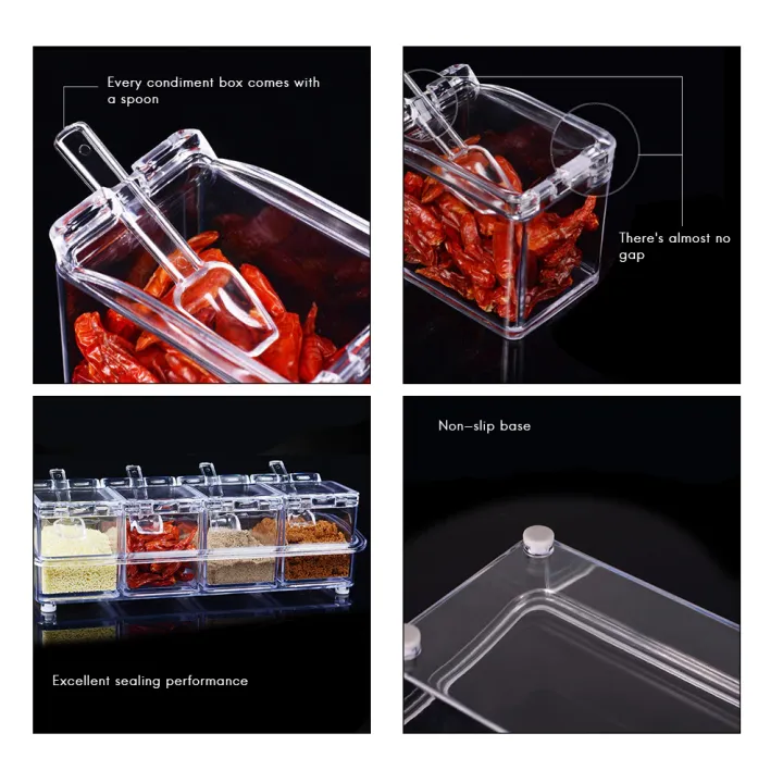 4pcs%20Crystal%20Clear%20Seasoning%20Box%20Acrylic%20Spice%20Rack%20Storage%20Condiment%20Jars%20Containers%20With%20One%20Spoon%20For%20Kitchen%20Organization%20by%20%20-%20Sara%20Collection%20zone%20-%20Image%2010