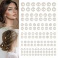 Hair Pearls Stick On Self Adhesive Pearls Stickers Face Pearls Stickers for Hair (132 pcs). 