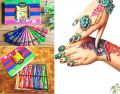 Neha ফাস্ট কালার কোন হারবাল মেহেদী 6 পিস - mehedi design sticker paper. 
