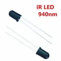 10Pcs- IR Receiver LED Sensor 3mm 940nm IR LED Light Infrared Receiver RX LED Sensor Light 3mm.