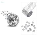 Mirror Tiles Mini Mosaic Stickers for Photo Frame DIY Disco Ball Bathroom 30x30cm Big Tile.