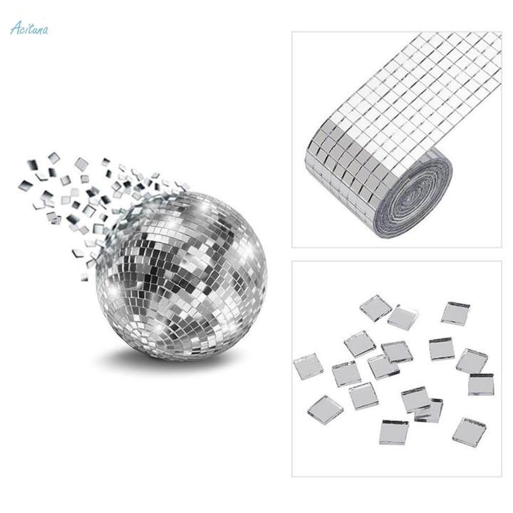 Mirror%20Tiles%20Mini%20Mosaic%20Stickers%20for%20Photo%20Frame%20DIY%20Disco%20Ball%20Bathroom%2030x30cm%20Big%20Tile%20-%20Image%204
