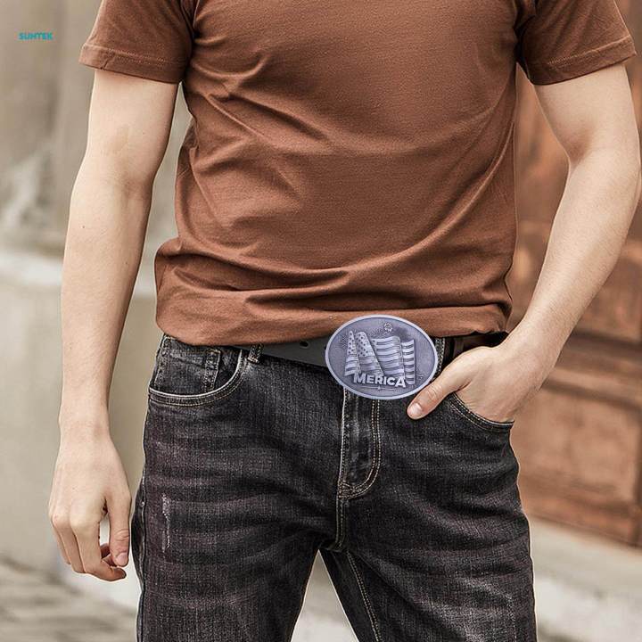 Cowboy%20Belt%20Buckle%20Novelty%20Vintage%20Women%20Alloy%20American%20Flag%20Shaped%20Buckles%20for%20Daily,%20Party,%20Wedding%20Use%20,%20Grey%20-%20Image%204