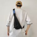New Fashion Personality Chest Bag Trendy Men's Mobile Phone Bag Cycling Waist Bag Outdoor Crossbody Bag Solid Color Small Cross Bag. 