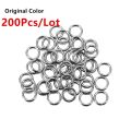 100-200Pcs 4mm 5mm 6mm 7mm 8mm 10mm Stainless Steel Split Rings Open Jump Rings Connectors For Jewelry Making. 