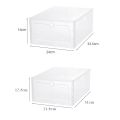 6pcs/Set Fold Plastic Shoes Case Thickened Transparent Drawer Case Plastic Shoe Boxes Stackable Box Shoe Organizer Shoebox. 