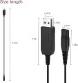 USB Shaver Charger Cable Power Cord 5V to 4.3V Replacement for Philips A00390 Shaver series 1000/series 500/RQ312/S100/S510/QP25.