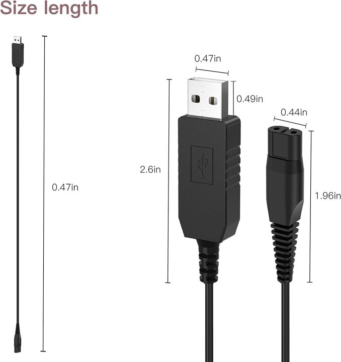 USB%20Shaver%20Charger%20Cable%20Power%20Cord%205V%20to%204.3V%20Replacement%20for%20Philips%20A00390%20Shaver%20series%201000/series%20500/RQ312/S100/S510/QP25%20-%20Image%207