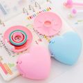 【Hottest Trends】 Donut Shape Girls Candy Color Love Heart Cosmetic Tools Adhesive Tape Holder Grafting Eyelash Eyelash Extension Tape Cutter Tape Cutter. 