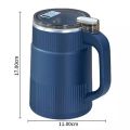 Household Small Powder Grinding Machine, Electric Mini Spice Grinder Add 5 Blades, 304 Stainless Steel Grinding Fine Powder for All Kinds of Grains, Condiments, Coffee Beans (Blue) By Win Accessories. 
