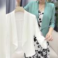 Chiffon Small Suit Short Coat Women's Thin Suspender Skirt Shawl Outer Match Blouse Women's Short Summer Sun Protection Cardigan. 