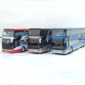 1:32 Alloy Bus Toy Double Decker Bus Model Simulation Children's Car Sightseeing Bus Toy Car Gift. 