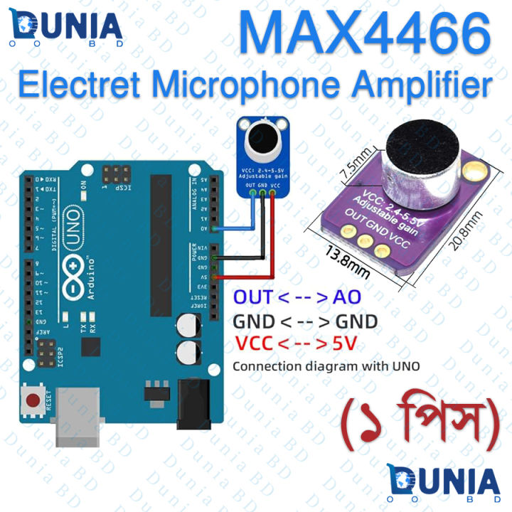 MAX4466%20Microphone%20Amplifier%20Electret%20Module%20with%20Adjustable%20Gain%20-%20Image%202