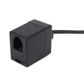 Clip-on Lapel 3.5mm Jack Condenser Mic with 3.5mm Male Jack to RJ9 4P4C Female Adapter Converter Extension Cable Wire. 
