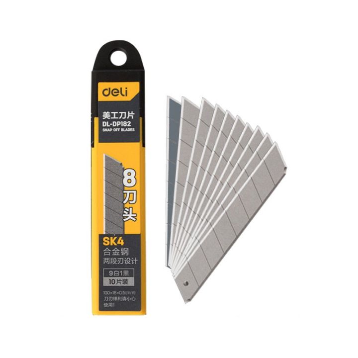 Silver - Deli DLDP181 18mm Cutting Knife Blade Pack