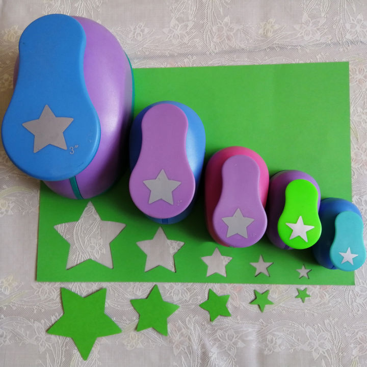 1pc 3 2 1.5 1 Star Shape Craft Hole Punch Paper Cutter Scrapbooking School Puncher EVA Embossing Tool minghao