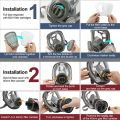Gas mask full face mask respirator paint chemical pesticide laboratory dust multifunctional applicable to 3M 6800 gas mask filte.