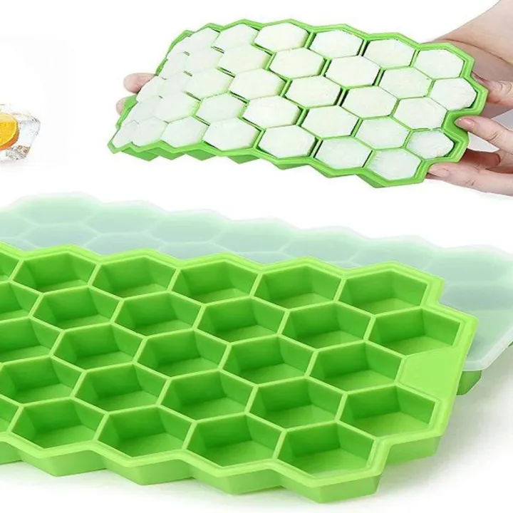 Ice%20Cube%20Tray%20with%20Silicon%20Ice%20Mold%20Trays%20Flexible%20Silicone%20Honeycomb%20Design%2037%20Cavity%20Ice%20Cube%20Tray%20with%20Lid%20Multicolor%20-%20Image%202