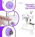 Mini Sewing Machine for Beginners, Dual Speed Easy Automatic Sewing Machine with Expansion Table and Sewing Tool, Suitable for Family and Travel.