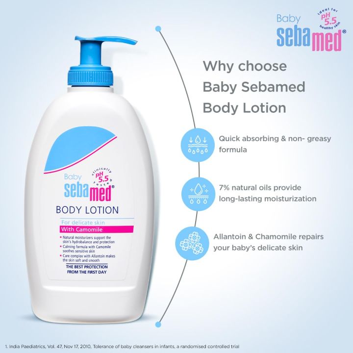 Sebamed%20Baby%20Body%20Lotion%20400ml/%20200ml%20%7CPh%205.5%7CCamomile%20&%20Allantoin%7C%20Dermatalogically%20tested%7C%20Sensitive%20skin%20-%20Image%206