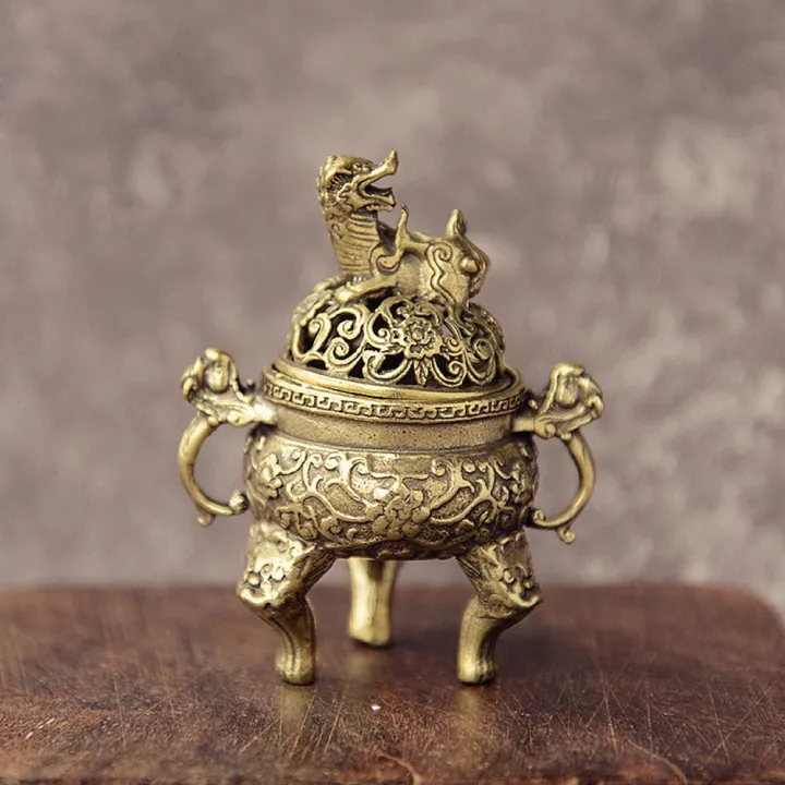 Craft%20Home%20Decoration%20Cense%20Stick%20Holder%20Incense%20Burner%20Mini%20Qilin%20Head%20Retro%20Brass%20Censer%20Hollow%20Lotus%20-%20Image%205