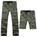 Stretch Hiking Pants Multi-Pocket Lightweight Water-Resistant Convertible Trousers Zip-Off Men's Outdoor Pants for Trekking. 
