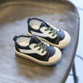 2024 children's shoes boys color-blocked canvas shoes girls baby shoes small white shoes wholesale fashion student shoes bag toe kick anti.